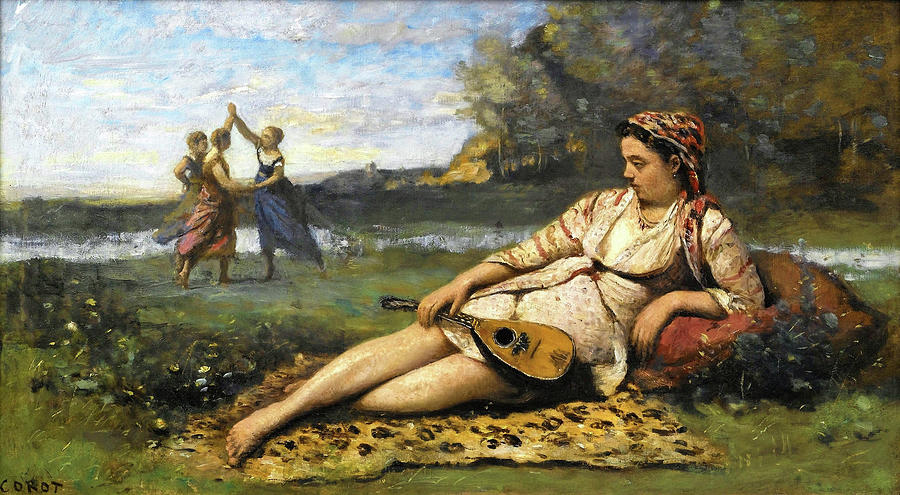 Ukulele Painting - Young Women Of Sparta - Digital Remastered Edition by Jean-Baptiste Camille Corot Ukulele Painting - Young Women Of Sparta - Digital Remastered Edition by Jean-Baptiste Camille Corot