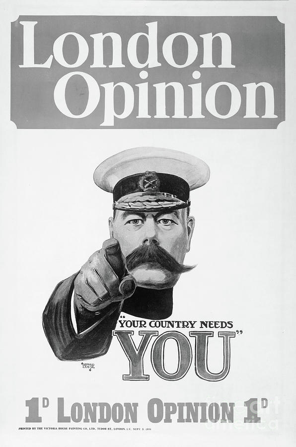 Your Country Needs You, 1914 Screenprint Painting by Alfred Leete