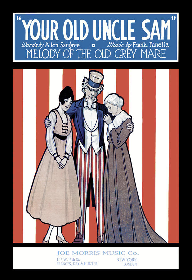 Your Old Uncle Sam - Melody of the Old Grey Mare Painting by Unknown