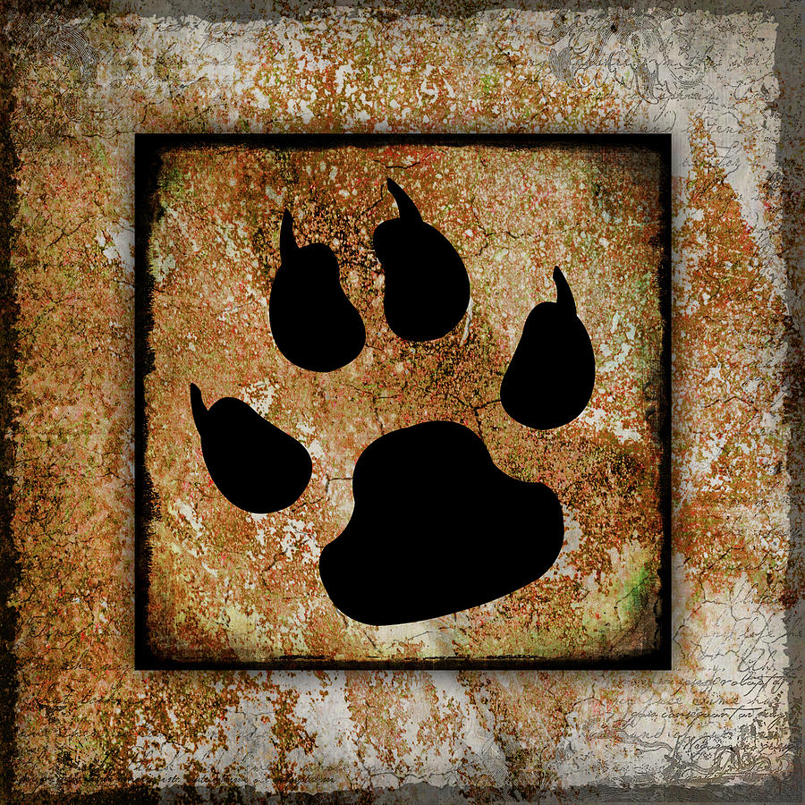 Animal Mixed Media - Your True Friend Paw Print by Lightboxjournal