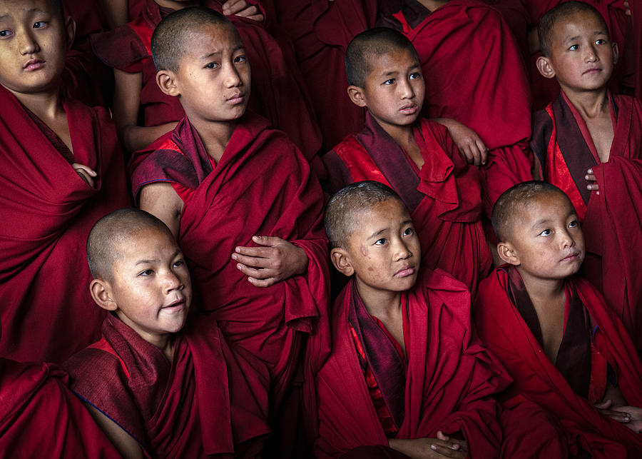 Youthful Serenity: Young Monks At Chorten Ningpo Monastery, Bhutan ...