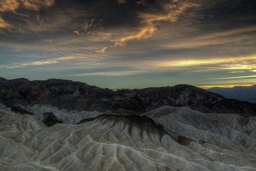 Zabriskie Point at Sunset in Death Valley Photograph by Constance Puttkemery