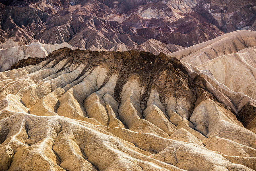 Death Valley National Park Digital Art - Zabriskie Point Rock Formation Landscape In Death Valley National Park, California, Usa by Manuel Sulzer