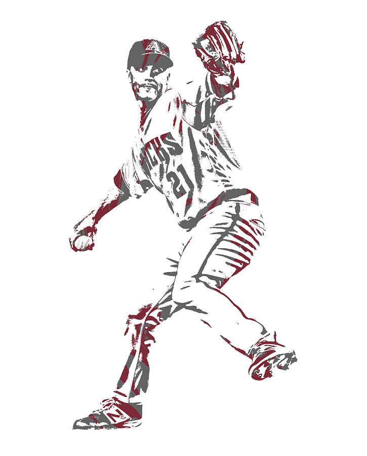 Zack Greinke Arizona Diamondbacks Pixel Art 2 Mixed Media by Joe Hamilton