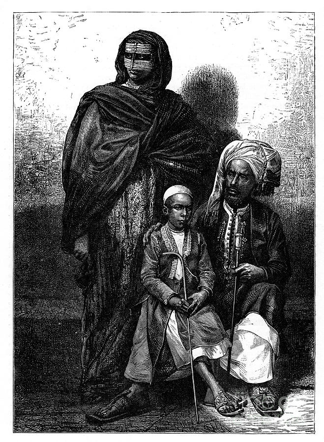 Zanzibar Arab Family, C1890 Drawing by Print Collector