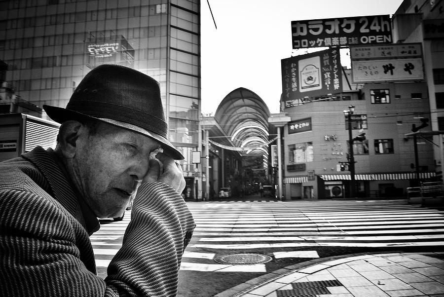 Street Photograph - Zebra 2 by Takashi Yokoyama