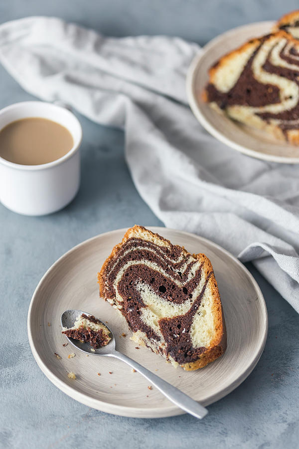 Zebra Bundt Cake With Coffee Photograph by Malgorzata Laniak