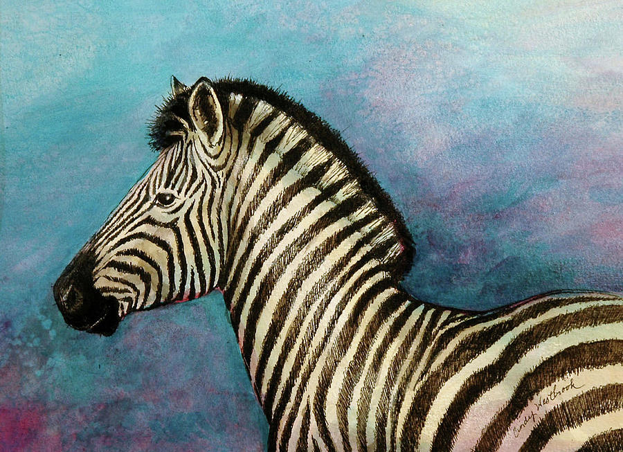Zebra Painting by Cynthia Westbrook