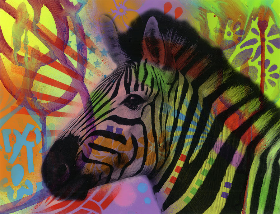 Zebra Mixed Media by Dean Russo- Exclusive | Fine Art America