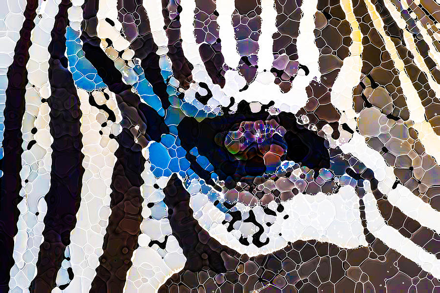 Zebra Eye Painting by Jeelan Clark