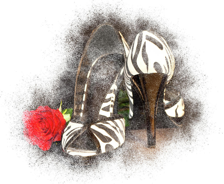 Zebra High Heels Photograph by Patti Deters