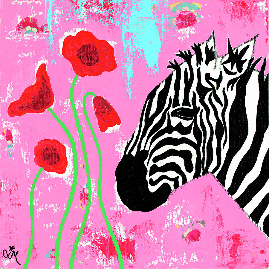 Animals Painting - Zebra by Jennifer Mccully Animals Painting - Zebra by Jennifer Mccully