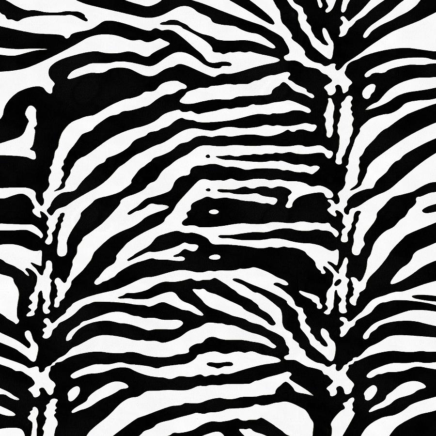 Black And White Painting - Zebra Skin Camouflage Pattern by Taiche Acrylic Art