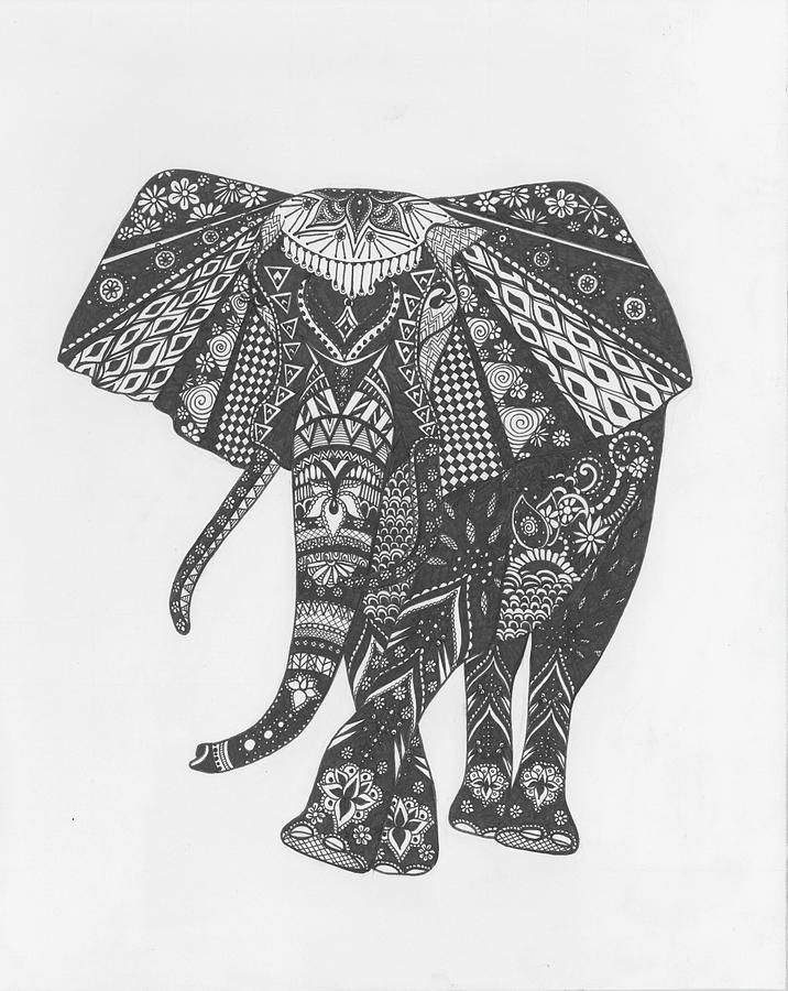 Animal Digital Art - Zen Elephant.tiff by Nicky Kumar