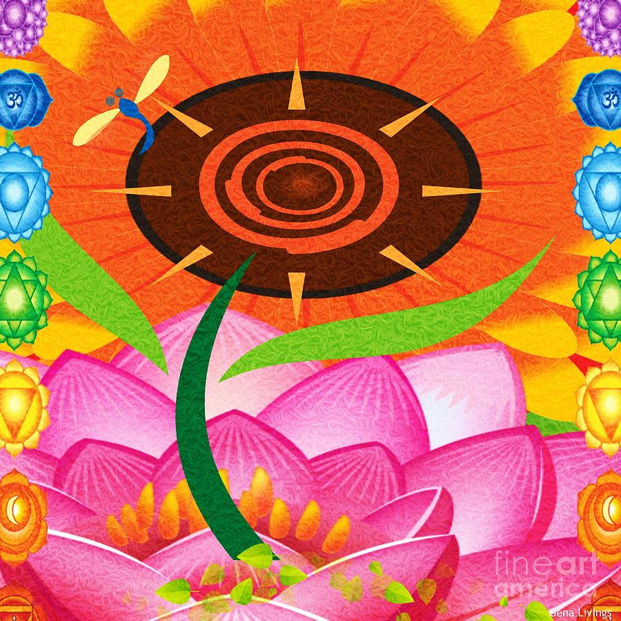 Zen Flower Digital Art by Gena Livings