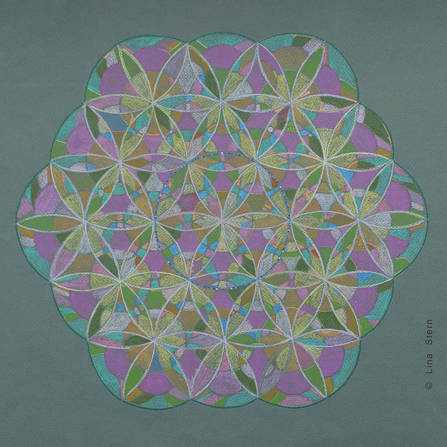 Mandala Drawing - Zephyr  by Lina Stern