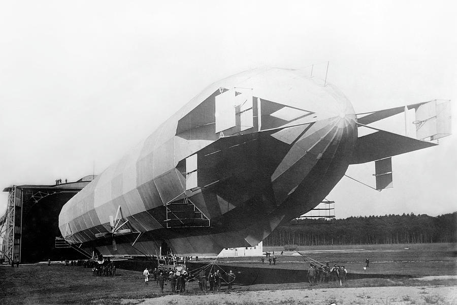 Zeppelin airship for passengers Painting by Unknown