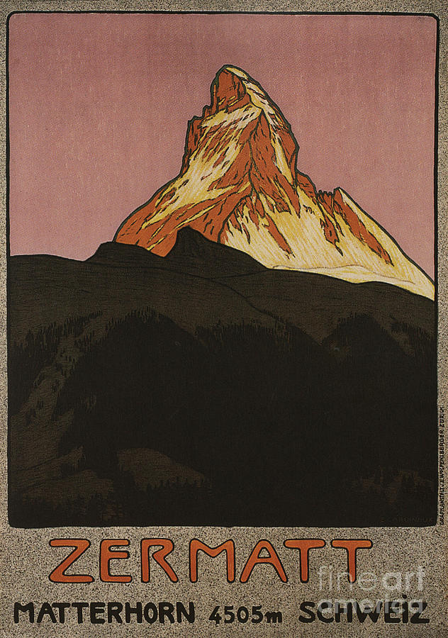 Zermatt, 1908. From A Private Drawing by Heritage Images