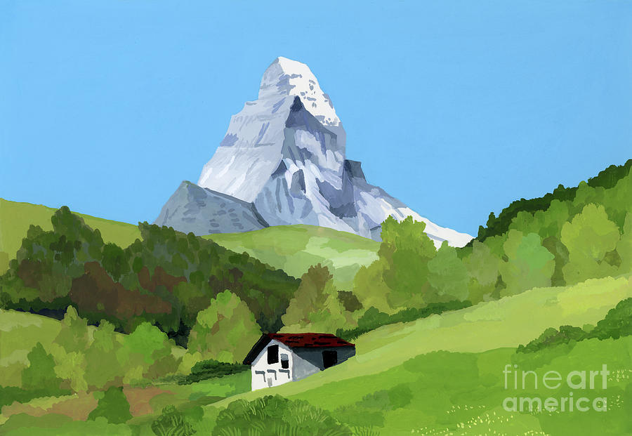 Zermatt Switzerland Painting by Hiroyuki Izutsu