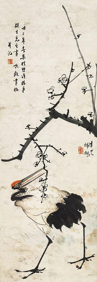 Zhang Yuguang Made A Picture Of Plum And Crane In Painting by first ...