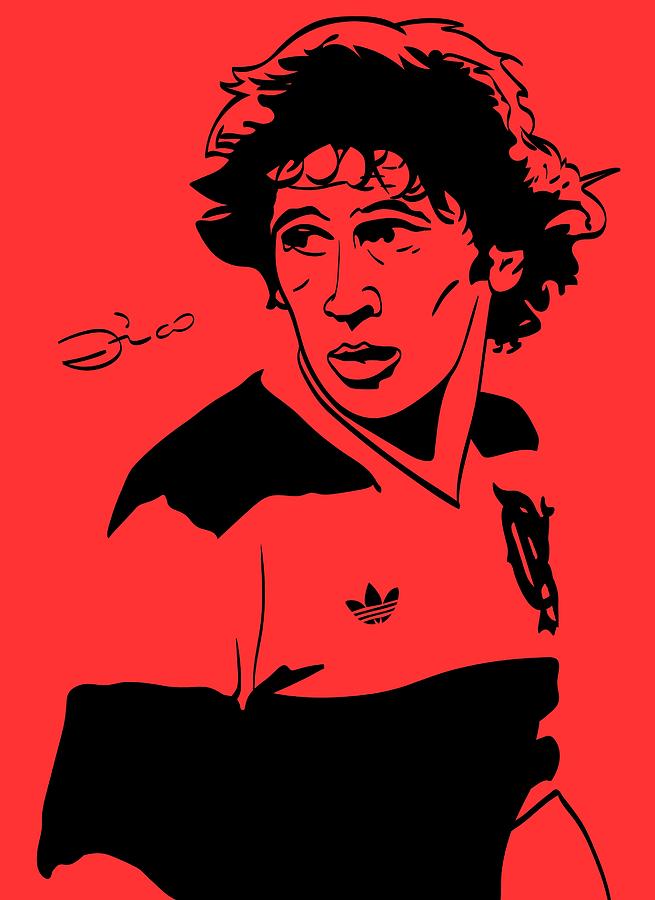 Zico Drawing By Fernando Trinkenreich