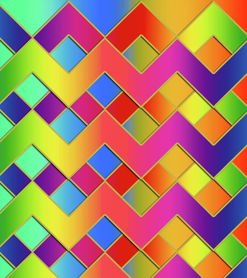 Zig Zag 1 Digital Art By Art Deco Designs