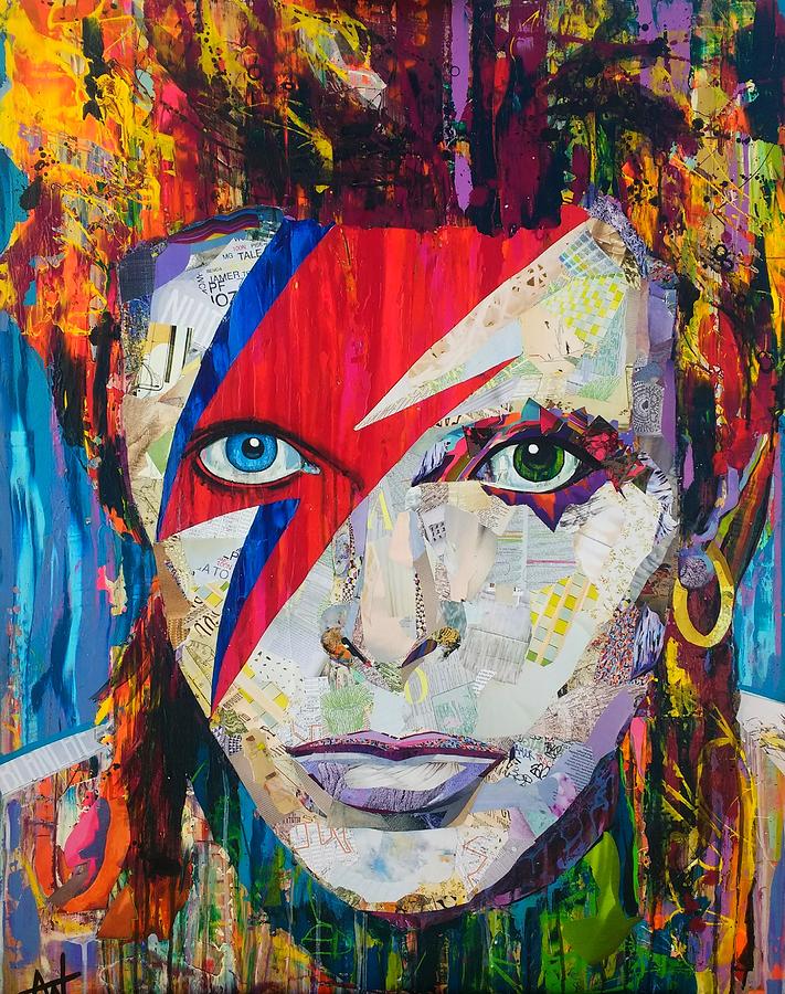 Ziggy played guitar Painting by Angie Wright