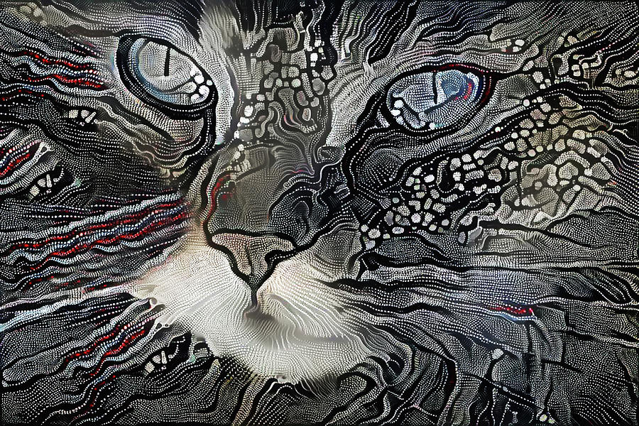 Ziggy Stardust the Cat Digital Art by Peggy Collins