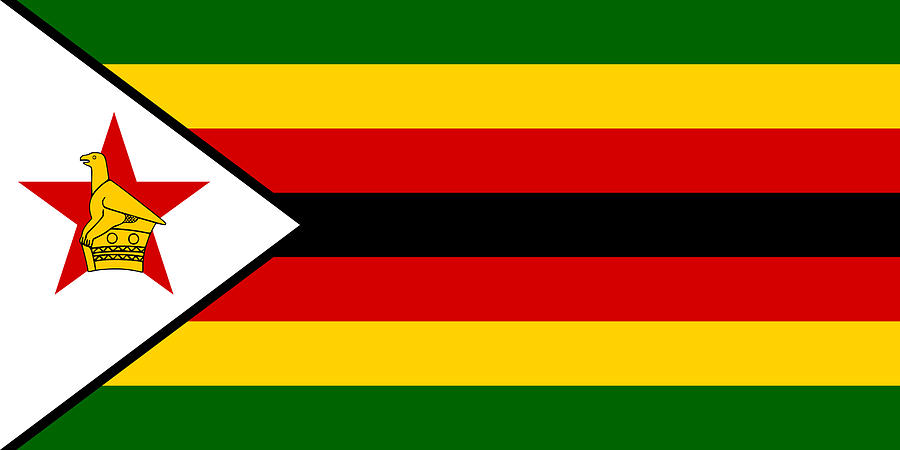 Zimbabwe Painting by Flags