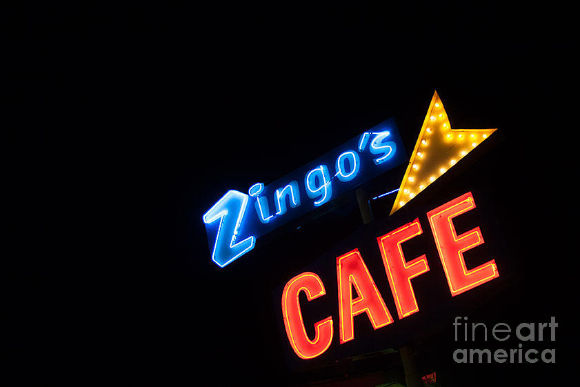 Neon Photograph - Zingos by April Bielefeldt