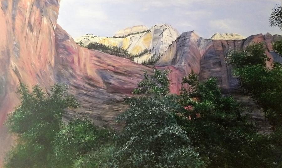 Zion Amphitheatre Painting by Kevin Daly