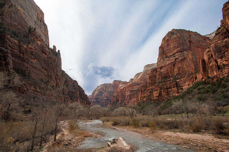 Zion National Park and Virgin River Photograph by Mark Duehmig