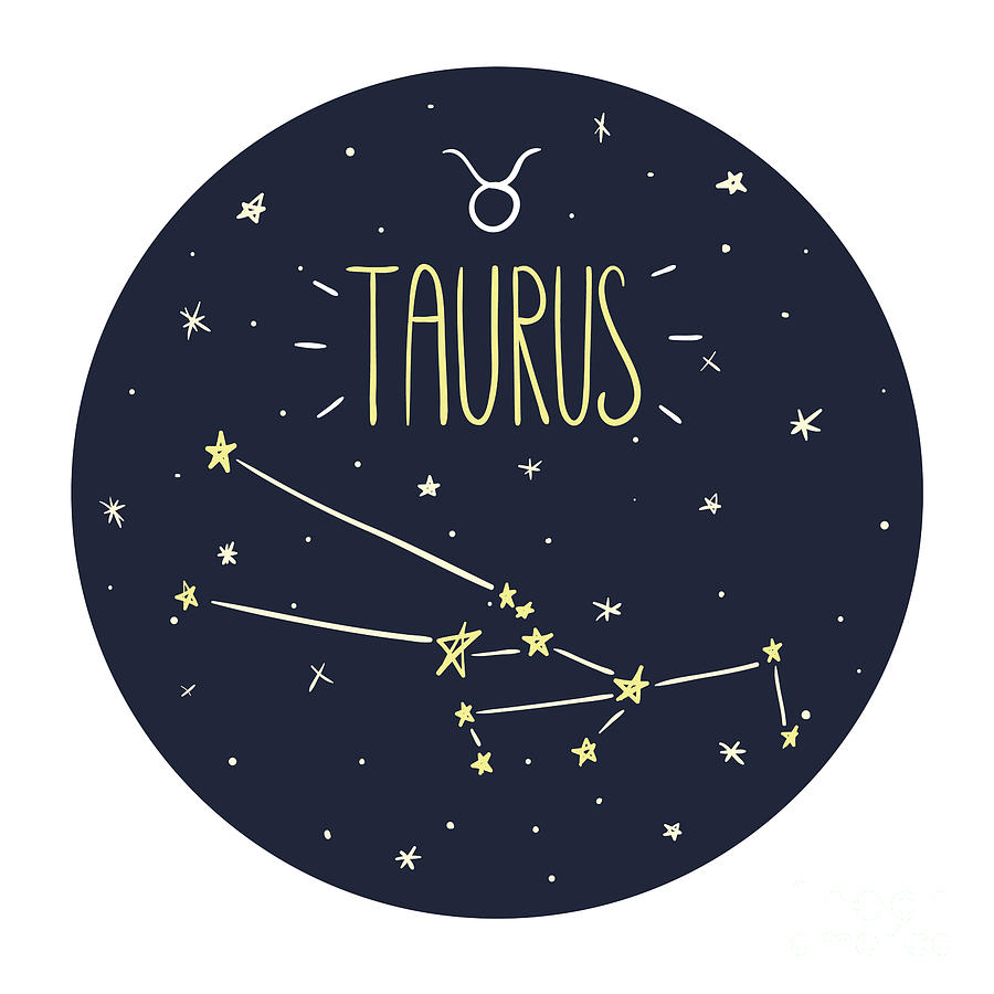 Zodiac Signs Doodle Set - Taurus Digital Art by Radiocat - Fine Art America