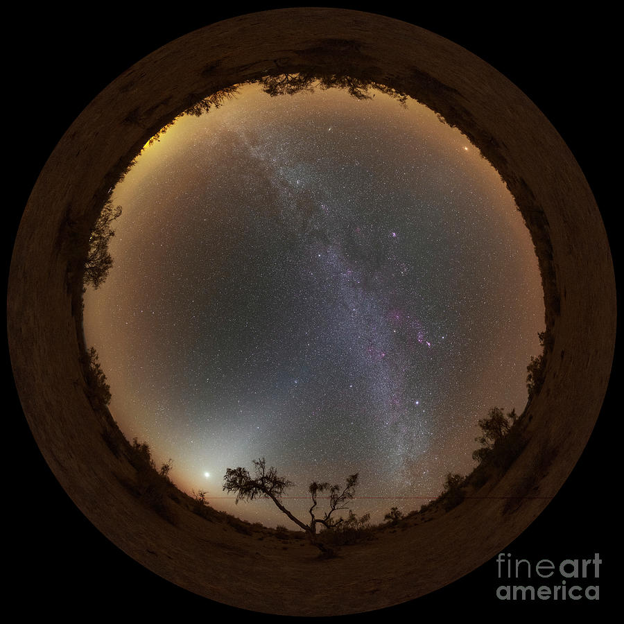 Zodiacal Light And Milky Way Photograph by Amirreza Kamkar / Science Photo Library