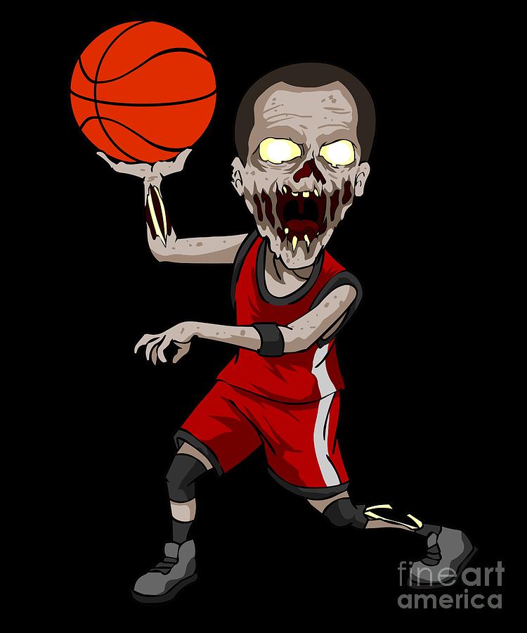 Basketball Digital Art - Zombie Basketball by Carlos Ocon