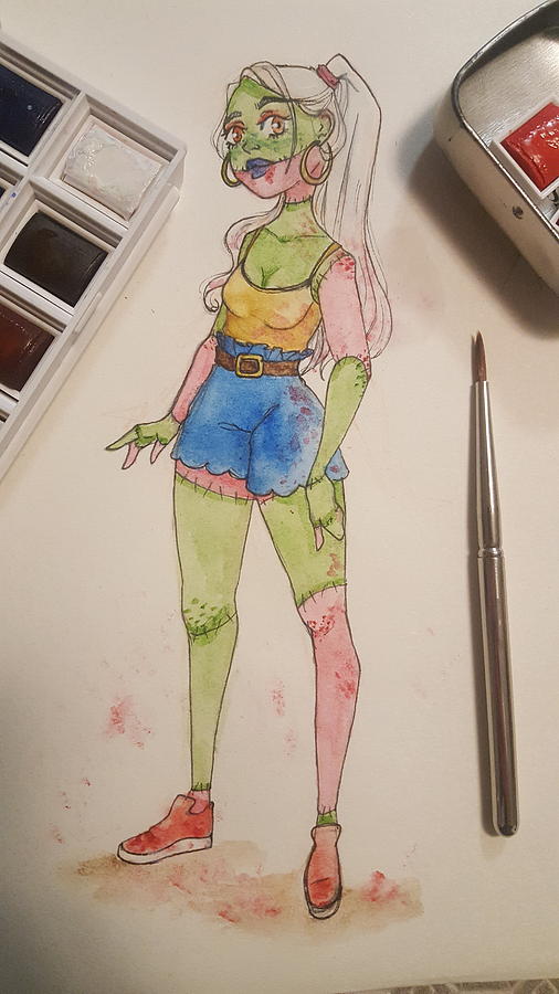 female zombie drawings