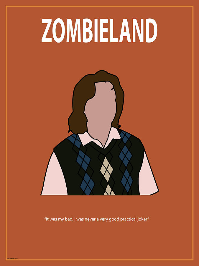 Zombieland Minimalist Movie Poster Drawing by Greg Edwards - Pixels