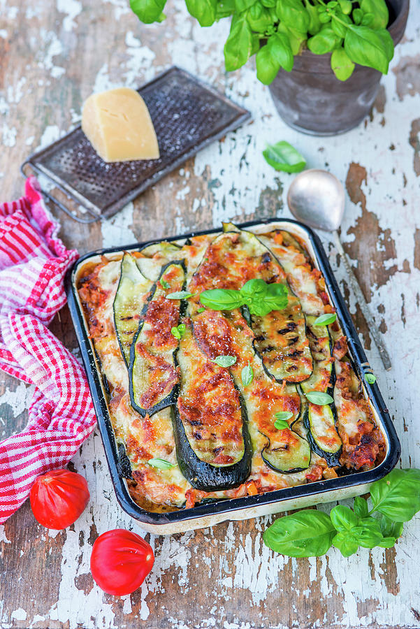 Zucchini And Minced Meat Bake Photograph by Irina Meliukh