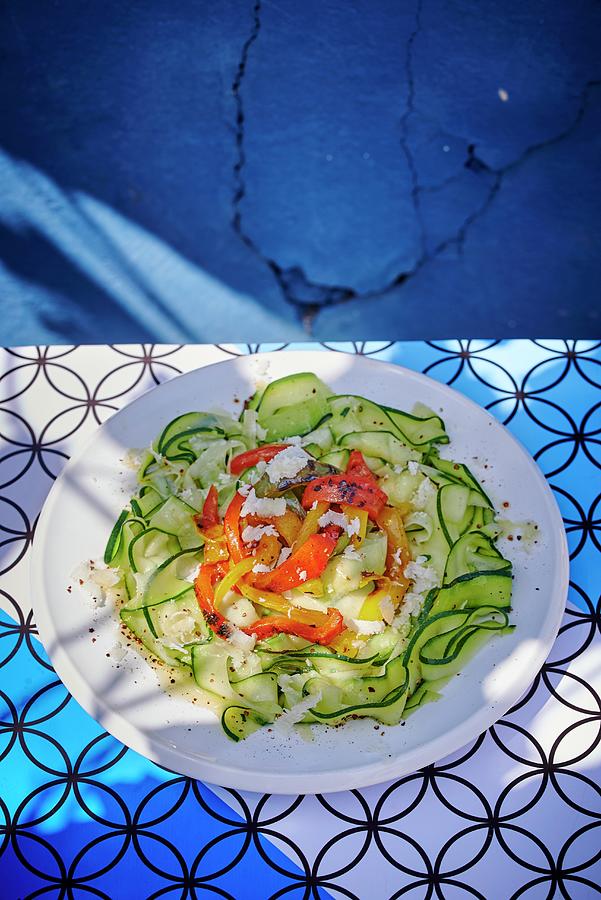 Zucchini And Pepper Salad With Feta Photograph by Bernhard Winkelmann