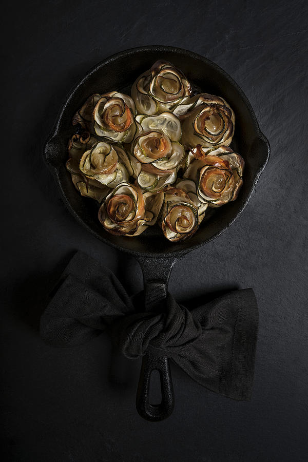 Flower Photograph - Zucchini And Prosciutto Roses by Diana Popescu