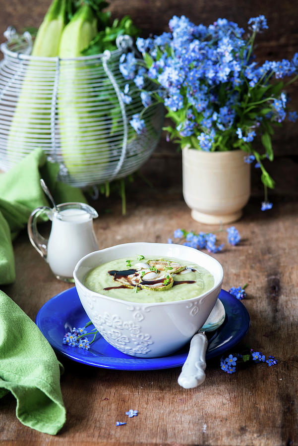 Zucchini Cream Soup Photograph by Irina Meliukh