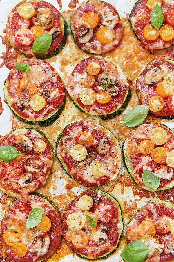 Zucchini Pizzas Photograph by Brigitte Sporrer