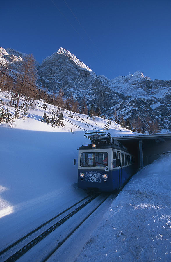 Zugspitz Railway, View To Summit, Zugspitze Mountain, Garmisch ...