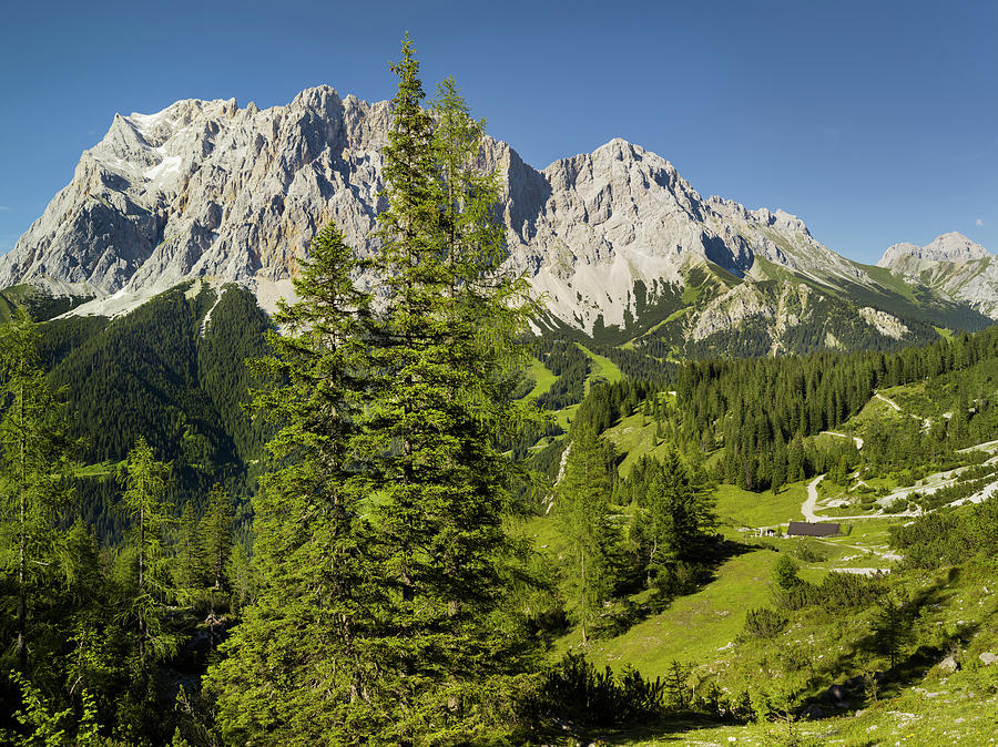 Zugspitze From The Mieminger Mountains, Wettersteingebirge, Tyrol, Austria Photograph by Rainer Mirau