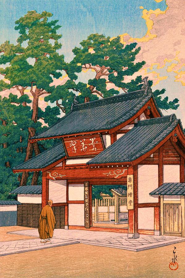 Ukiyoe Painting - Zuizenji - Top Quality Image Edition by Kawase Hasui Ukiyoe Painting - Zuizenji - Top Quality Image Edition by Kawase Hasui