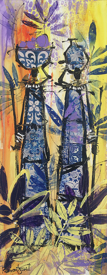 Purple Painting - Zulu life 2 by Irina Rumyantseva