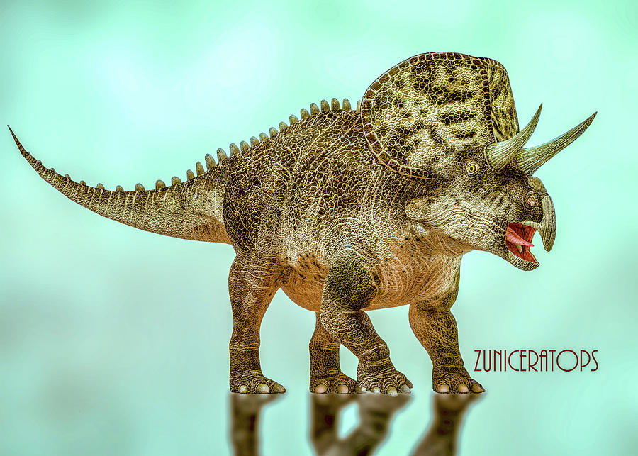 Jurassic Park Digital Art - Zuniceratops by Bob Orsillo