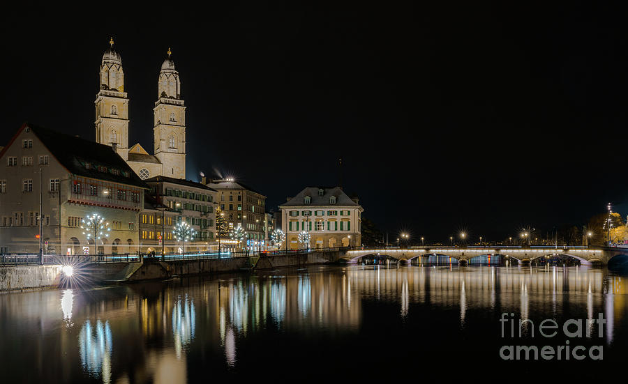 Zurich By Night Photograph