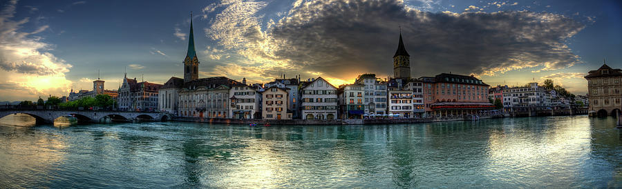 Zurich Panorama Photograph by Ander Aguirre Photography