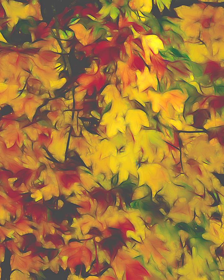 .  .  An Autumn Breeze  .  . .... Mixed Media by Iina Van Lawick